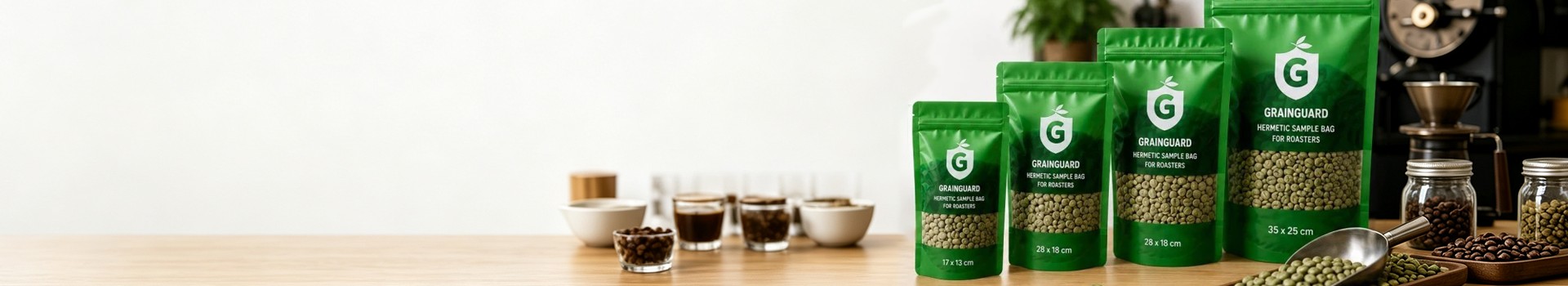 Hermetischer Probenbeutel für Kaffeebohnen
