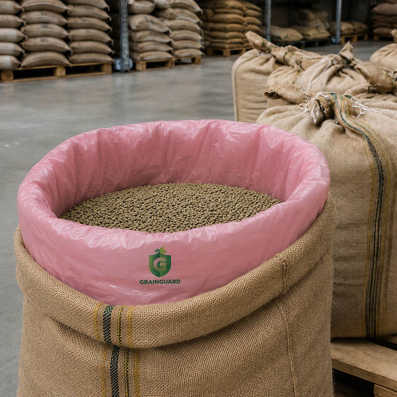 Hermetische Innenauskleidung aus Jute zur Kaffeeaufbewahrung