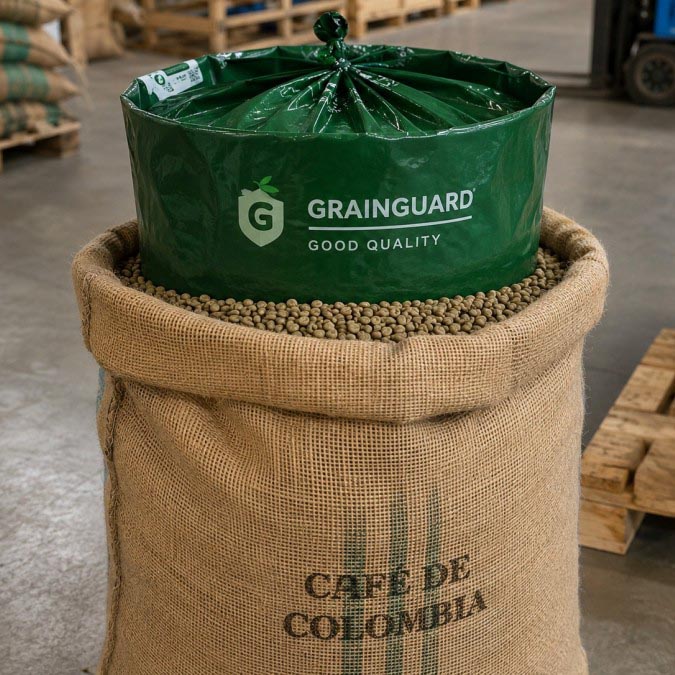 Hermetischer Jute-Liner für grüne Kaffeebohnen